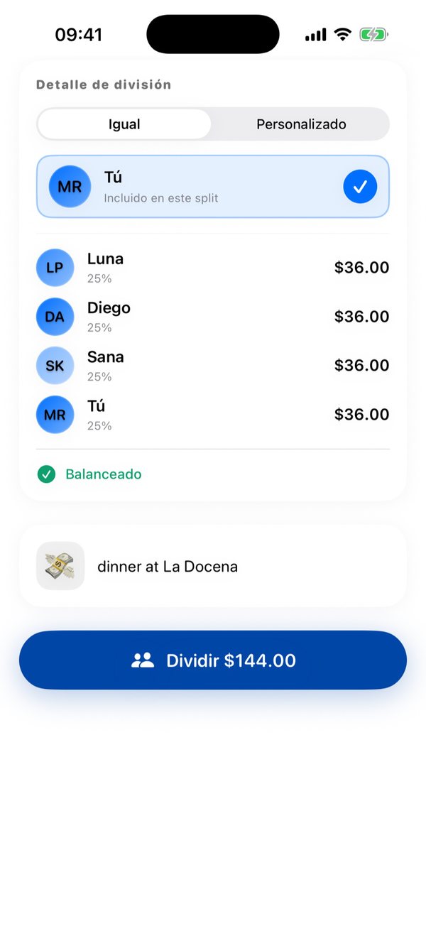 Dividir $144.00 entre cuatro